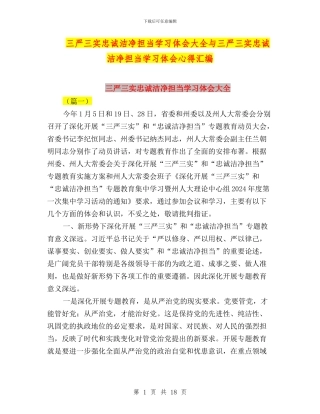 三严三实忠诚干净担当学习体会大全与三严三实忠诚干净担当学习体会心得汇编