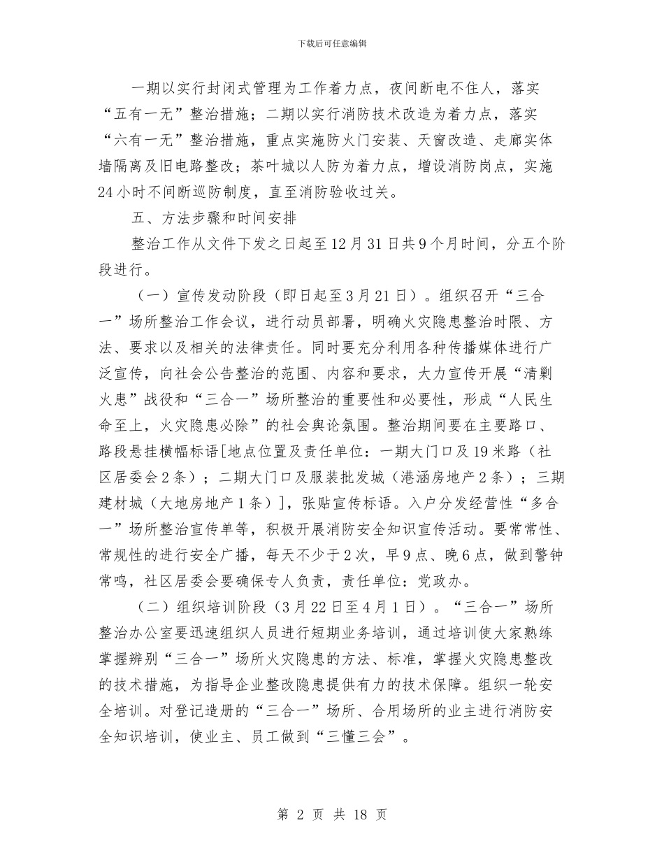三合一场所专项整治方案与三城同创活动实施方案3篇汇编_第2页