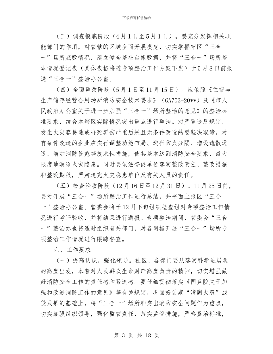 三合一场所专项整治方案与三城同创活动实施方案3篇汇编_第3页