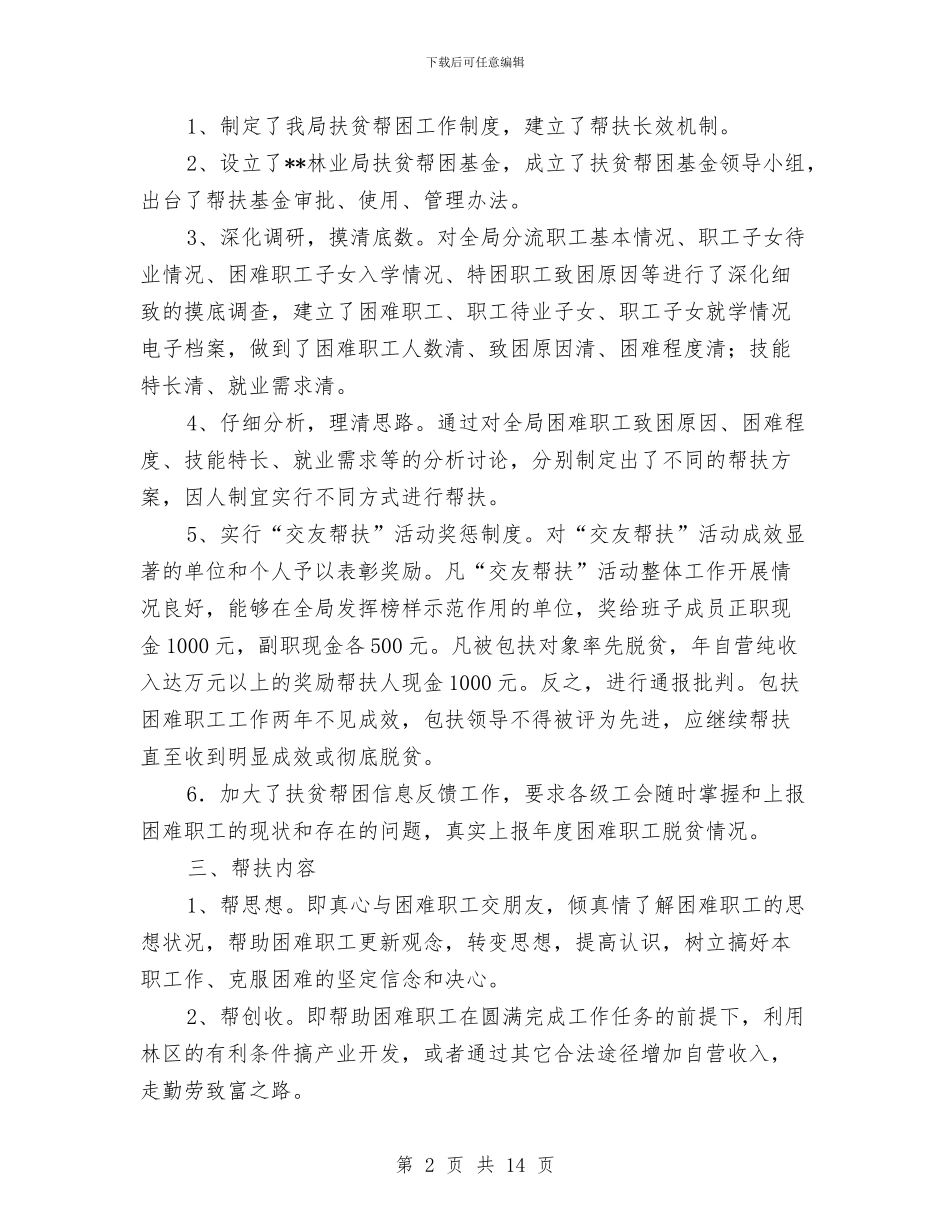 上半年扶贫帮困工作总结与上半年技术管理部工作总结汇编_第2页
