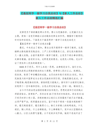 与【新人工作总结】新人工作总结精选汇编
