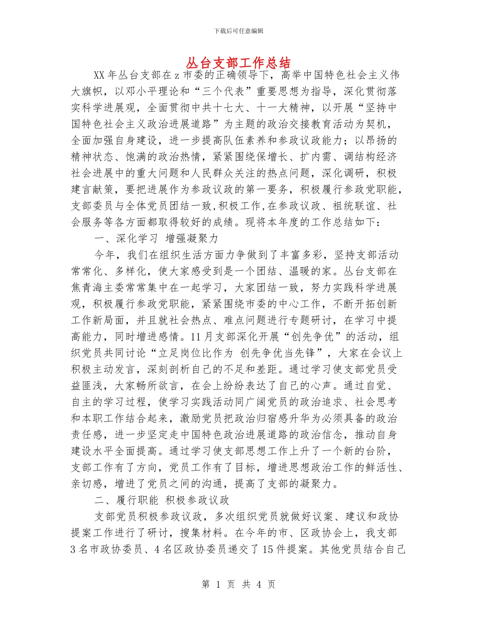 丛台支部工作总结_第1页