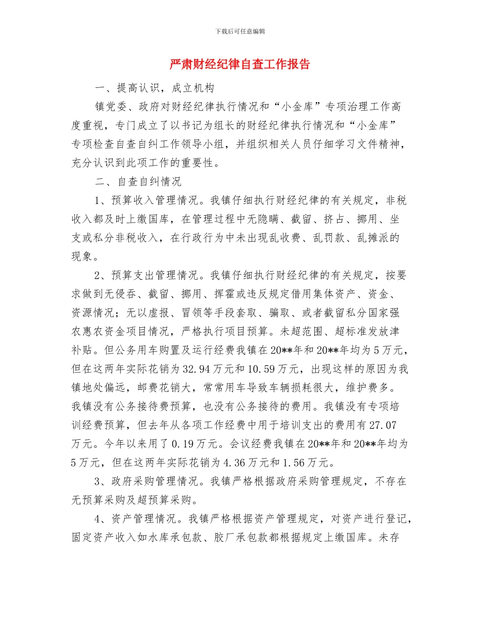 严肃节后工作纪律汇报材料与严肃财经纪律自查工作报告汇编_第2页