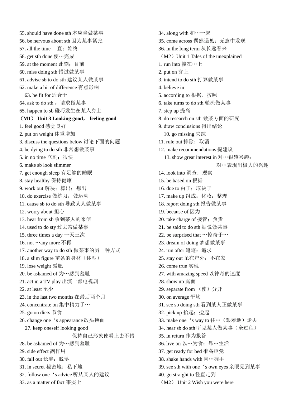 高考英语短语归纳_第2页