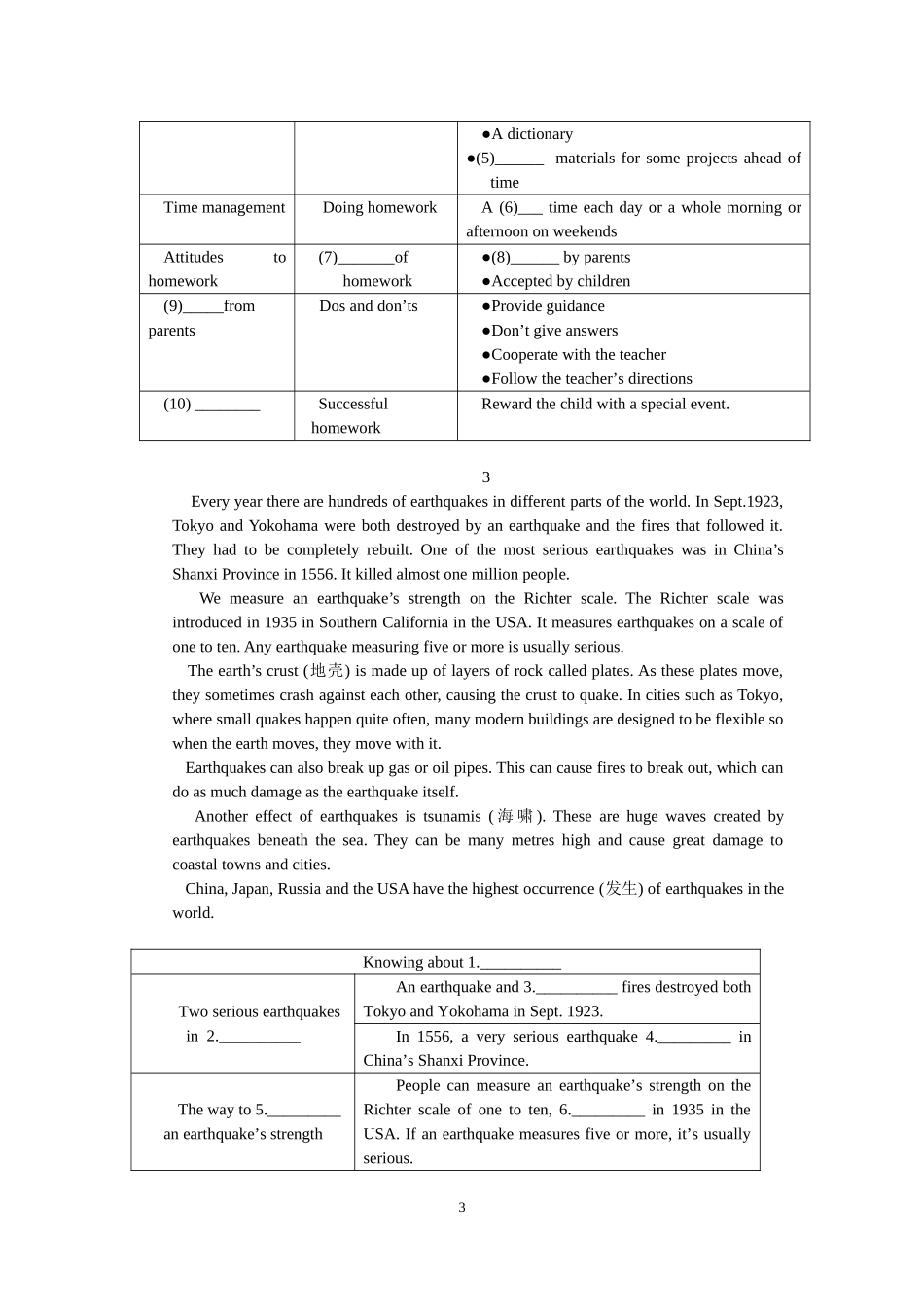高二上学期期中考试复习（任务型）_第3页