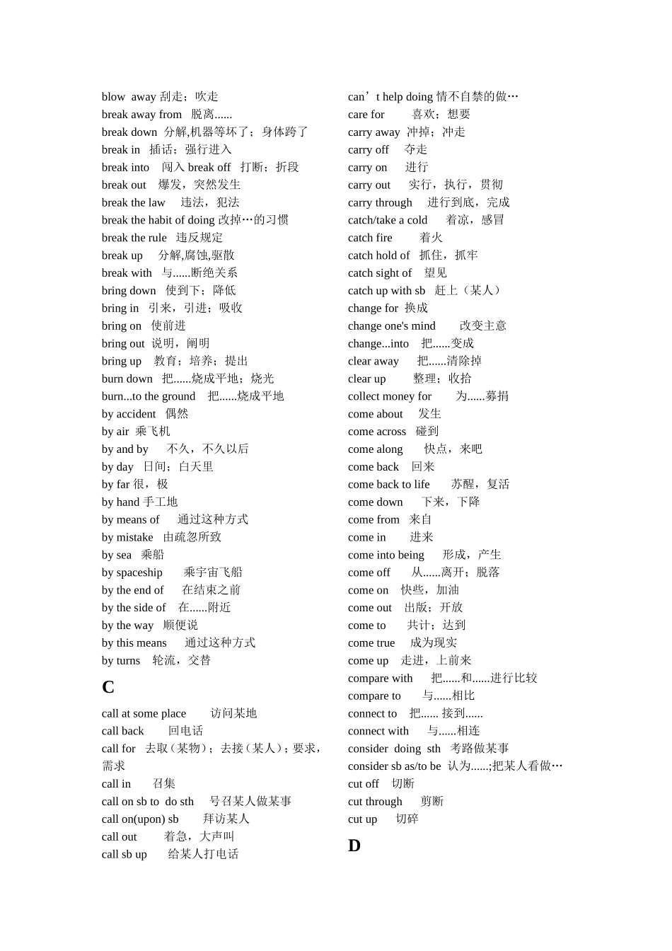 高中英语短语大全_第3页
