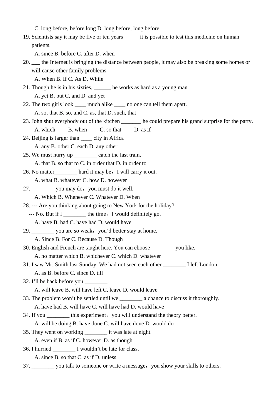 高中状语从句练习题___60_第2页