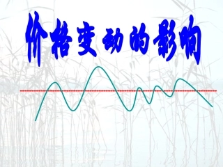 高一政治经济生活第一单元第二课第二框：价格变动的影响(共25张PPT)
