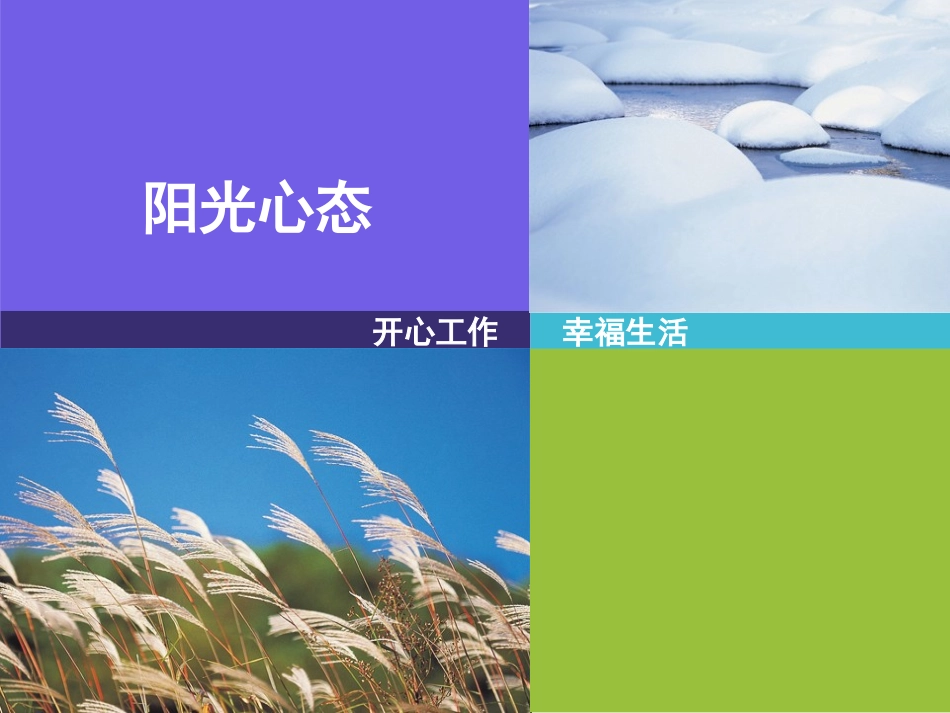 阳光心态：开心工作、幸福生活_第1页