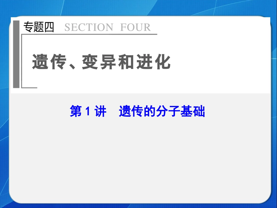 遗传的分子基础_第1页