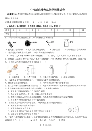 适应性训练卷