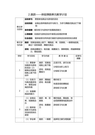 跳跃单元计划