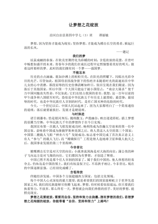 让梦想之花绽放