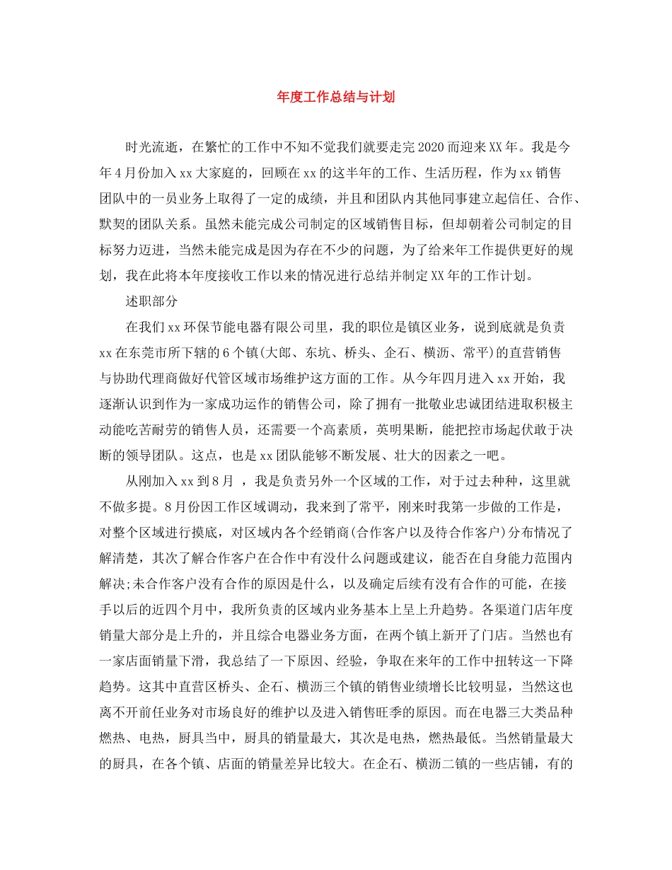 2020年度工作总结与计划_第1页