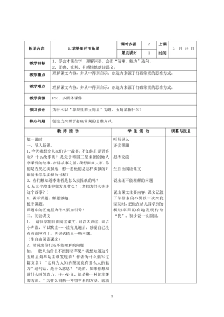 苹果里的五角星