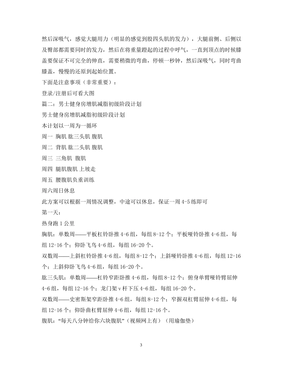 男士运动减肥计划2_第3页
