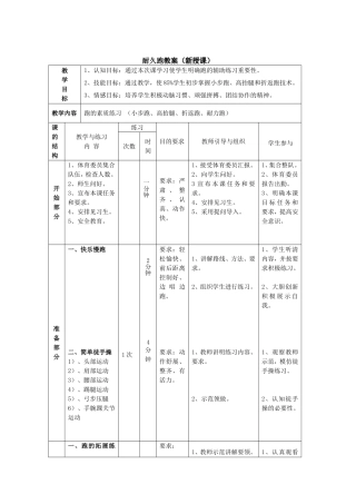 耐力素质公开课