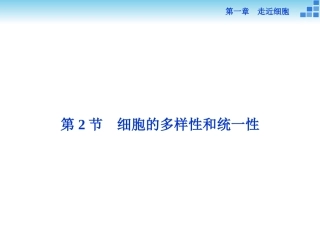 细胞的多样性和统一性 