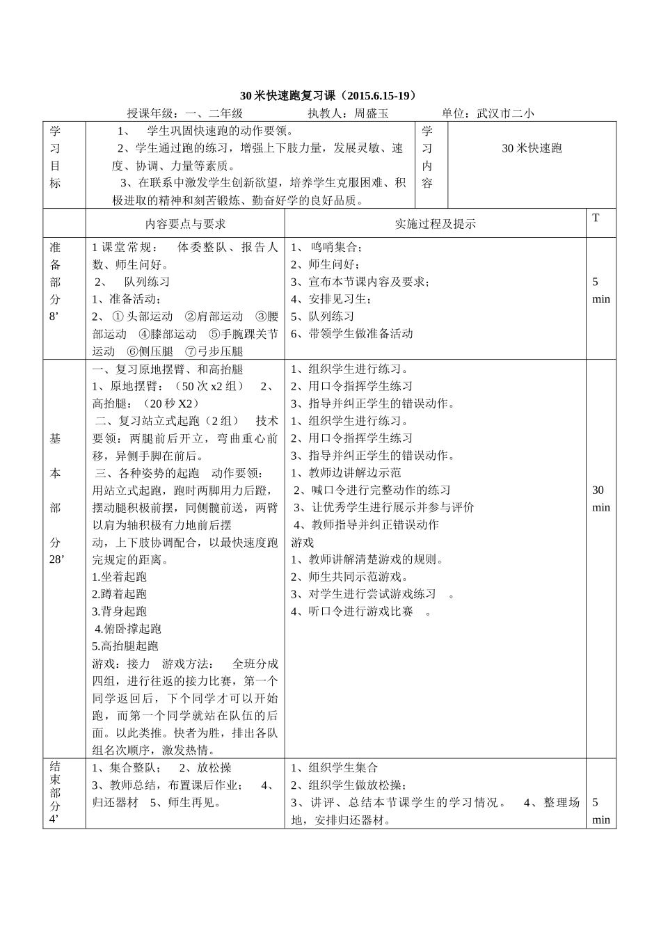 米快速跑复习课_第1页