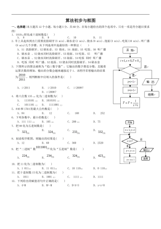 算法初步与框图