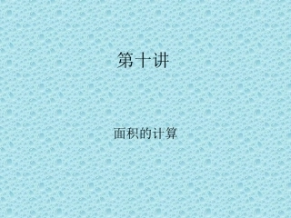 第十讲面积的计算