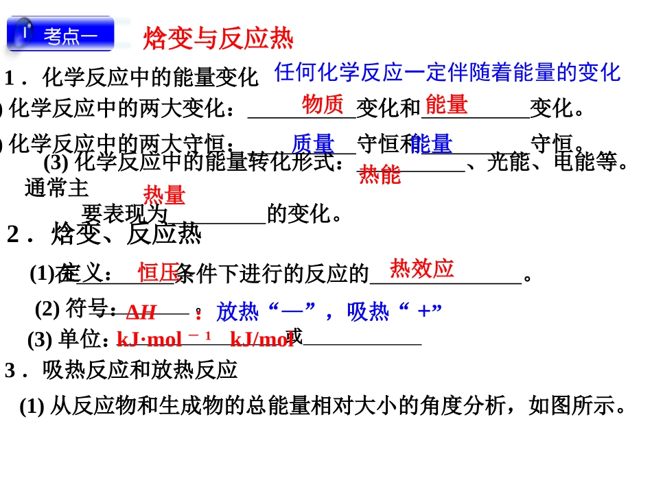 第六章第1讲化学能与热量_第2页