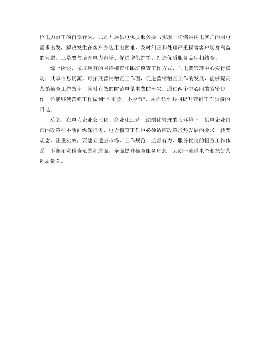 电力营销稽查工作计划范文_第3页
