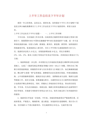 上半年工作总结及下半年计划