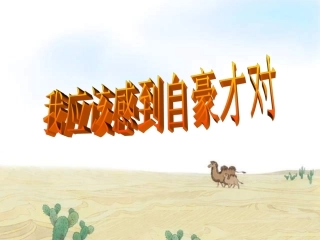 第二课时：我应该感到自豪才对