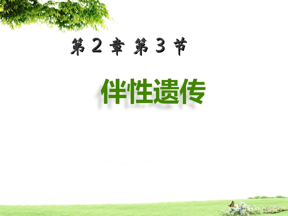 第二章第3节伴性遗传_第1页