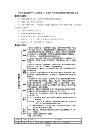 第二单元国家的产生和社会的变革