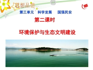 第三课时实施可持续发展战略