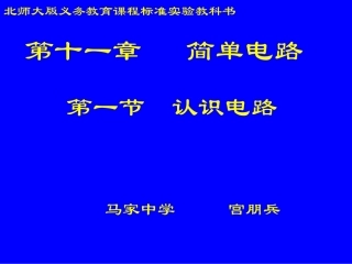 第一节认识电路课件