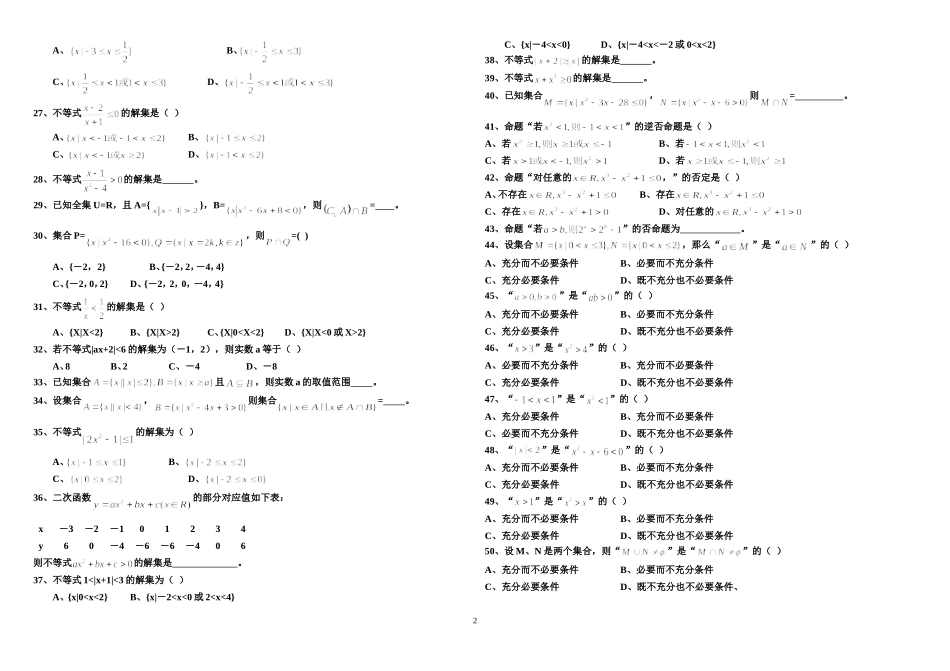 第一章__集合与简易逻辑的高考题_第2页