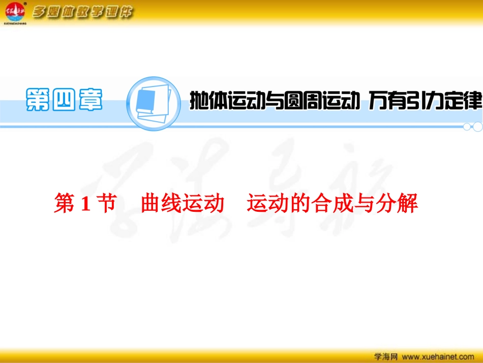 第4章第1节　曲线运动　运动的合成与分解_第2页