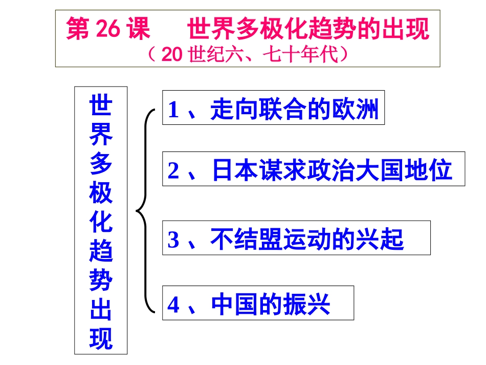 第26课世界多极化趋势的出现（一轮）_第2页