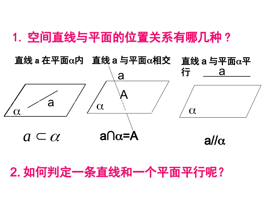 直线与平面平行的判定-----罗和平_第3页