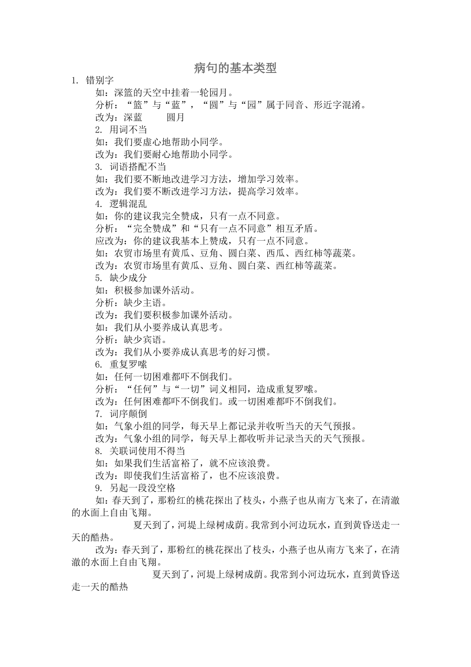 病句的基本类型_第1页