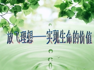 班会－－放飞理想