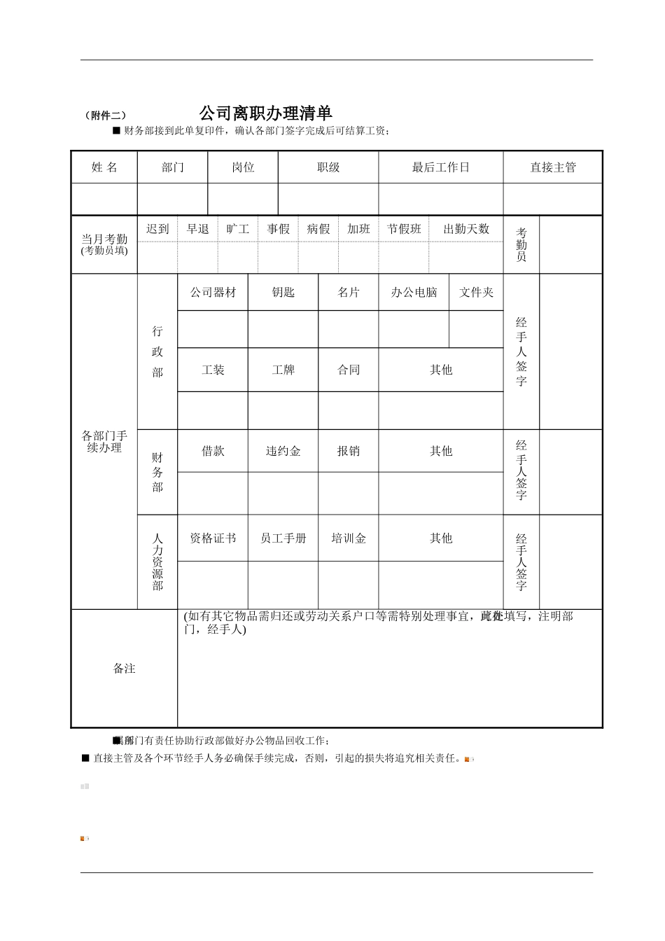 员工离职申请表(交接表)_第3页