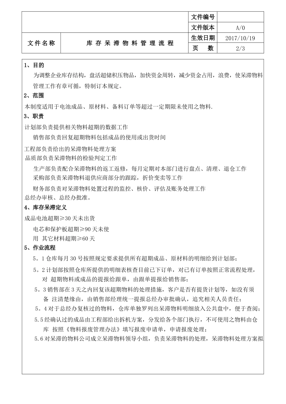库存呆滞物料管理流程_第2页