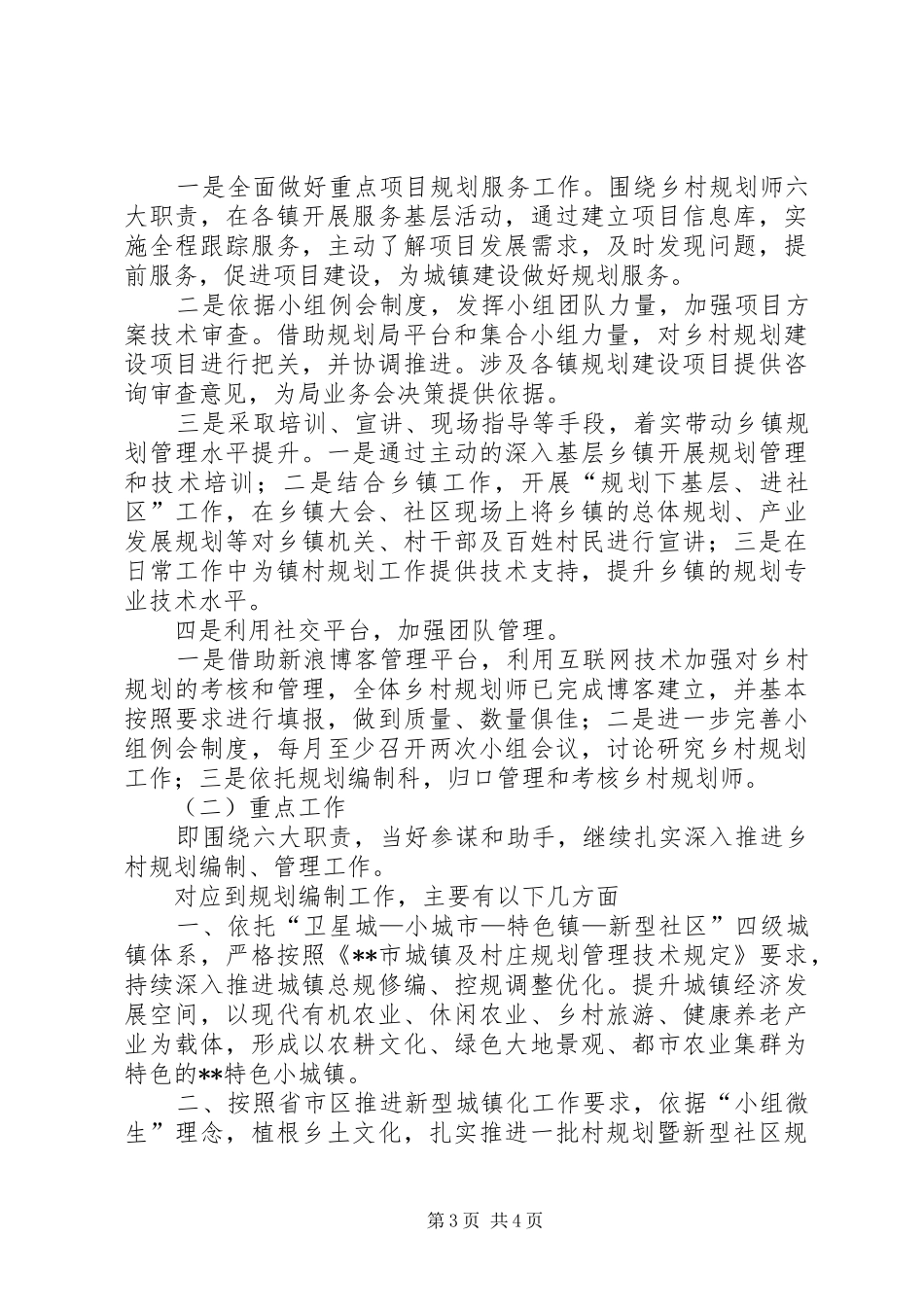 XX年乡村规划师工作总结及XX年工作安排_第3页
