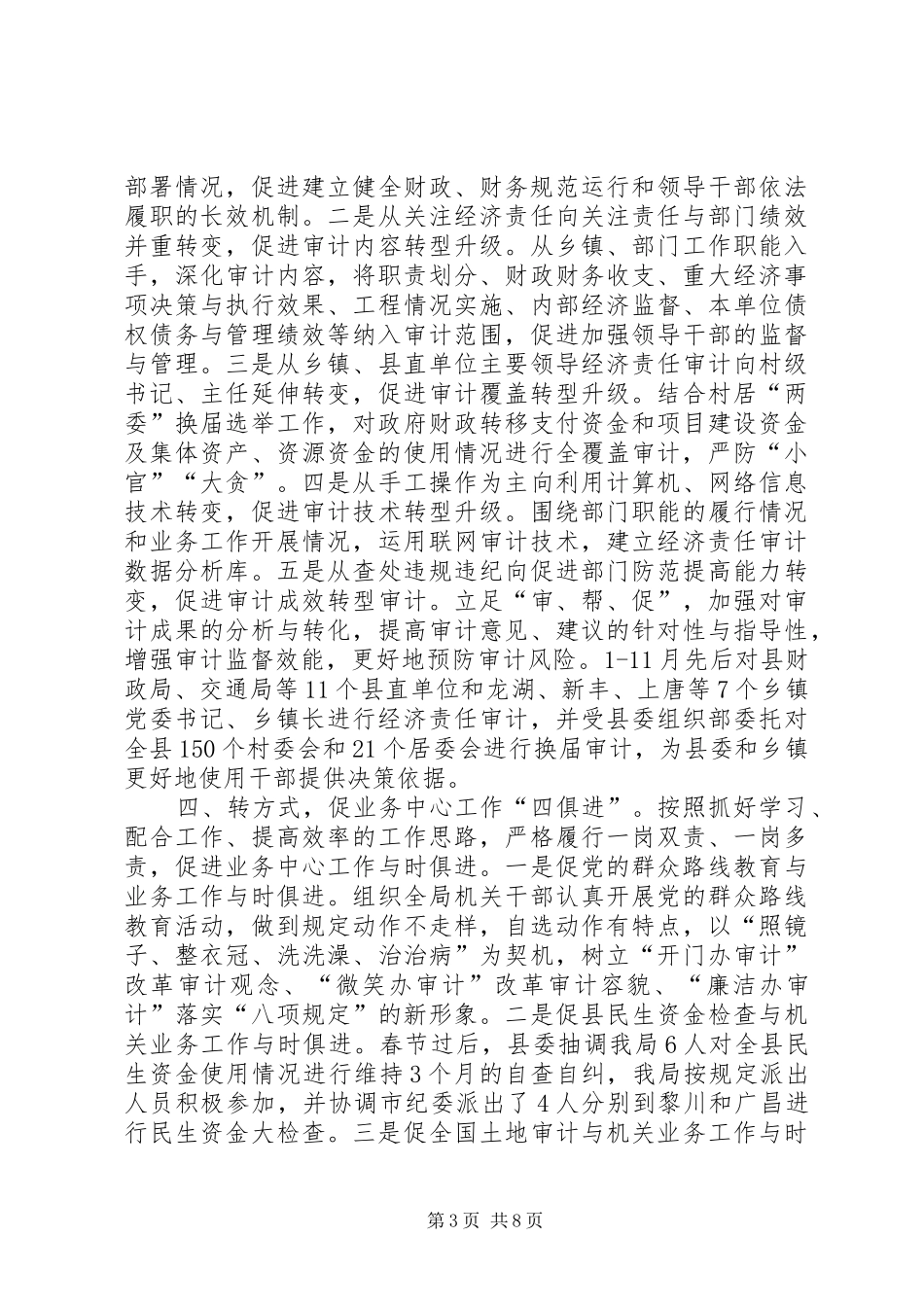 XX年审计工作总结及XX年工作计划_第3页