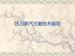 压力蒸汽灭菌技术完整