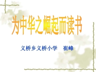 为中华之崛起而读书_