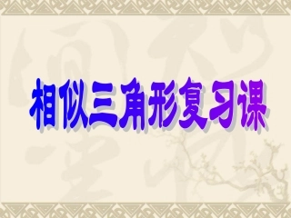 相似三角形复习课