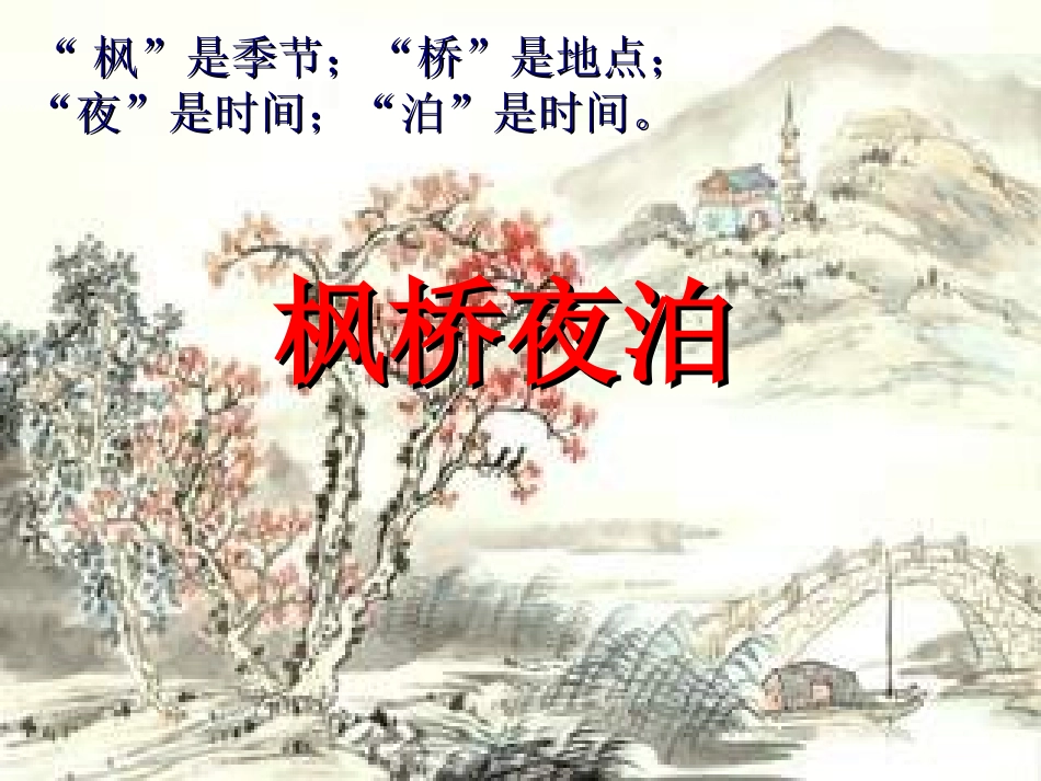 枫桥夜泊PPT课件_第1页
