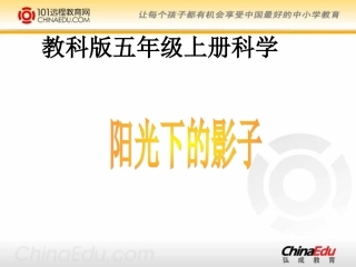 教科版小学五上22阳光下的影子课件1