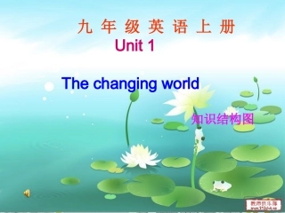 九年级英语Unit1知识结构图