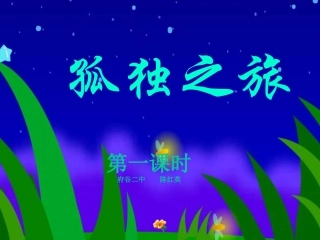 人教新课标版九上《孤独之旅》第一课时课件